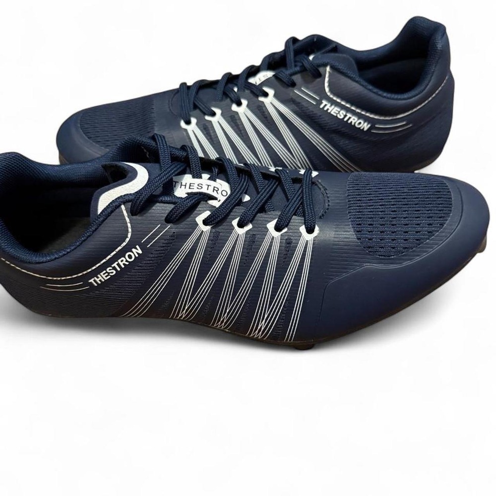 Thestron Track and Field Sprint Spikes Navy Blue White EUR 41 Women US 9.5